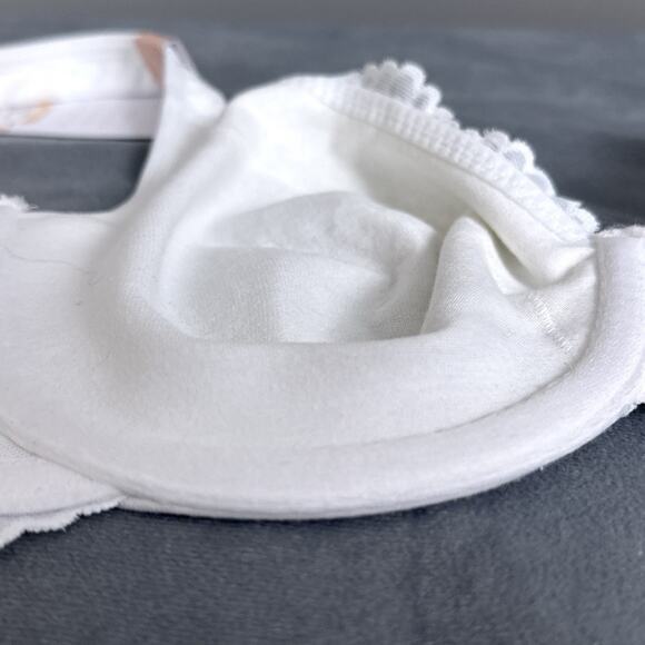 Cacique Unlined Demi Bra White Size 38C New NWT Underwire Cotton Blend - Picture 5 of 8